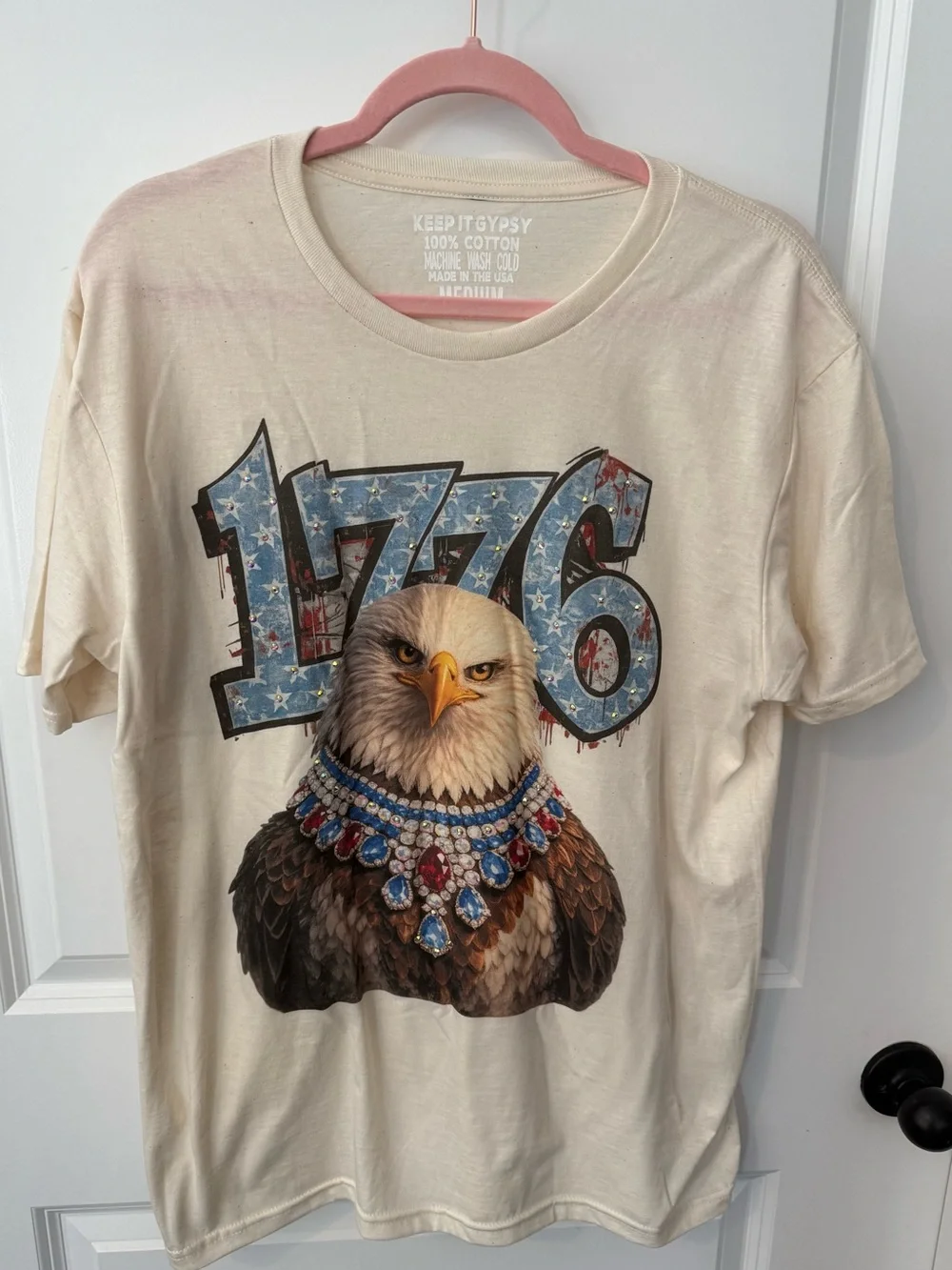 Keep It Gypsy Bling 1776 Eagle Graphic Tee - Picture 1 of 4